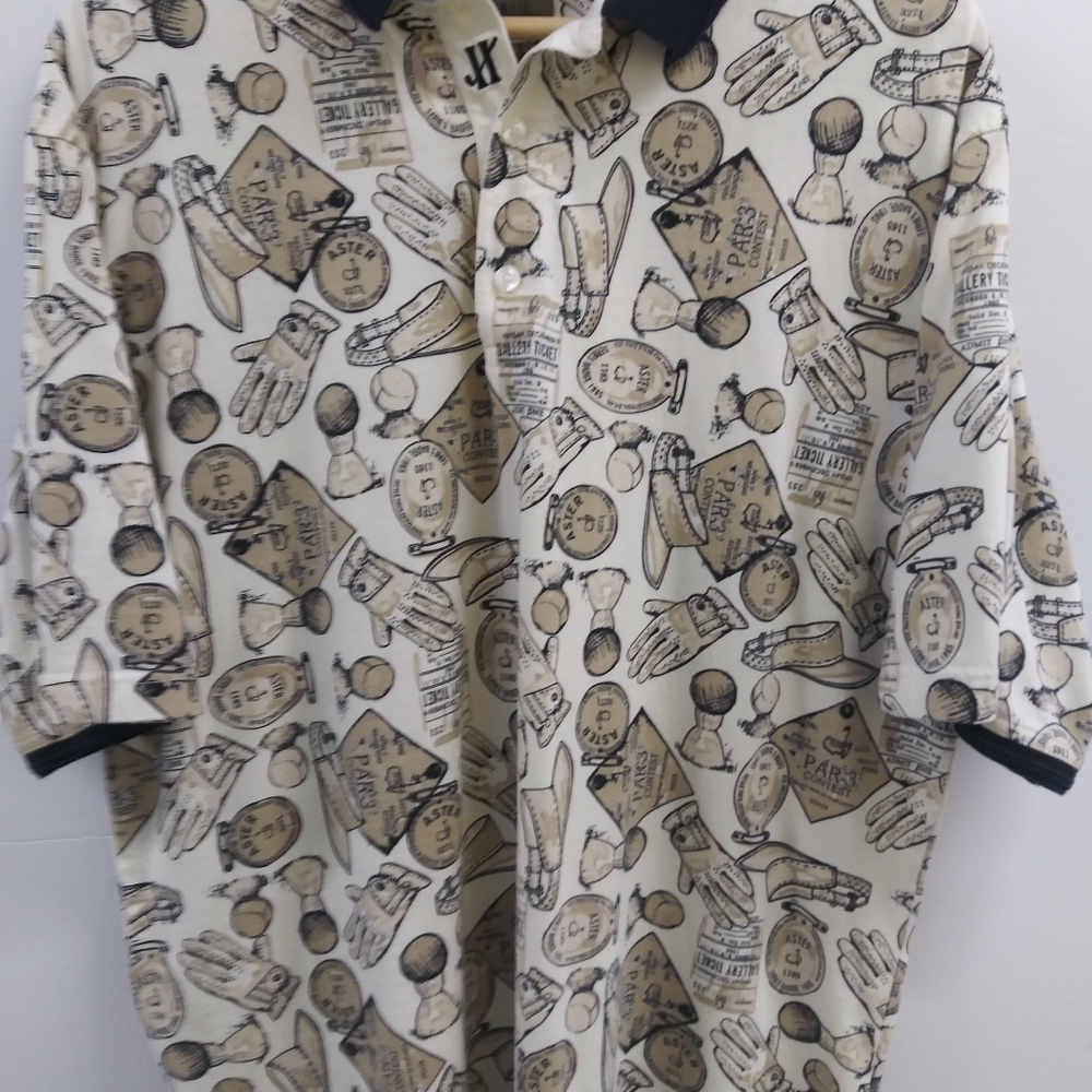 Haggar golf print polo shirt
